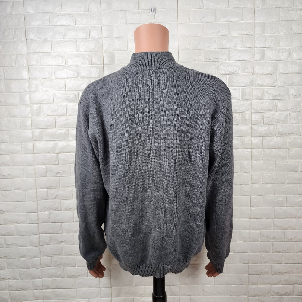 Chaps Mens XL Gray Sweater | Classic Knit Pullover Cozy Casual Fit - Picture 4 of 6
